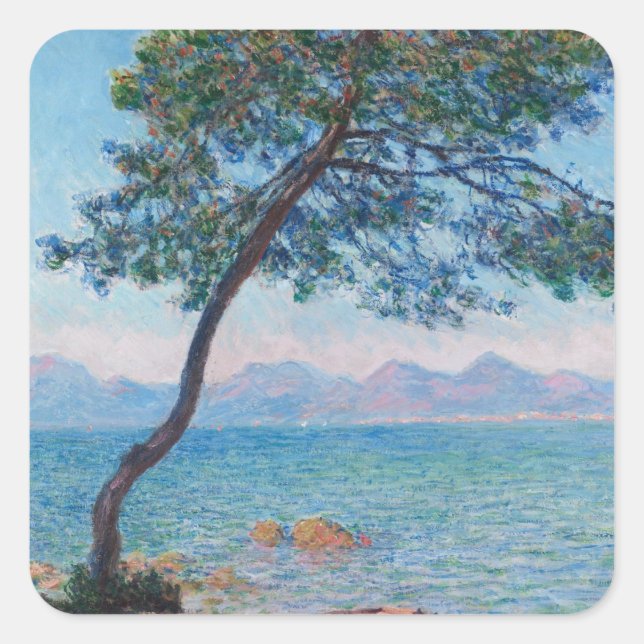 Monet Painting Square Sticker (Front)
