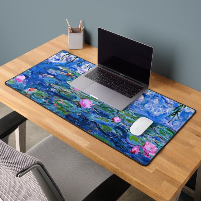 Monet painting, Water Lilies, 1919, Desk Mat (Office 2)