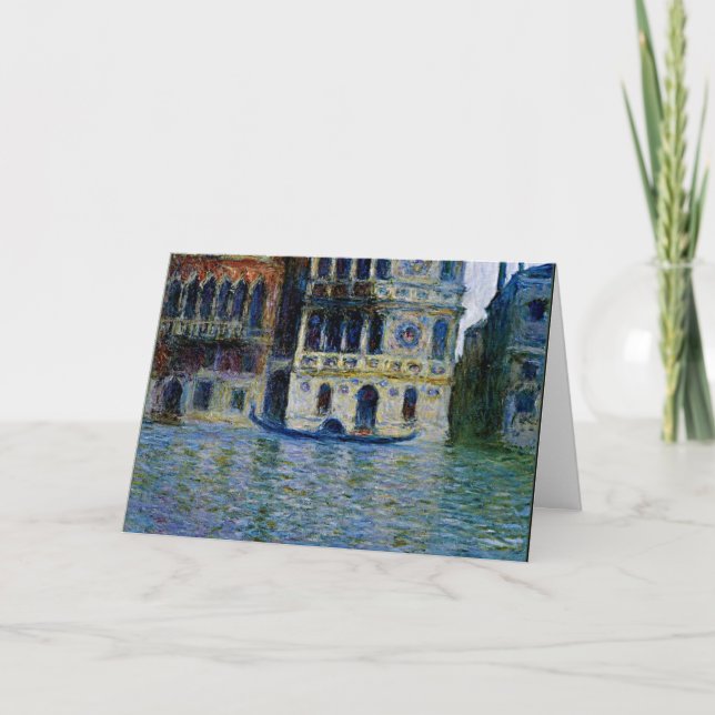Monet - Palazzo Dario, famous painting, Card (Front)