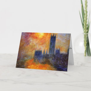 Monet - Parliament in the sun - impressionist art Card