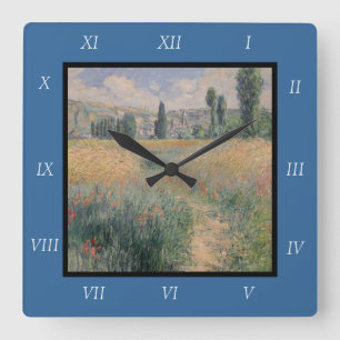 Monet Path on the Island of Saint Martin, Vétheuil Square Wall Clock