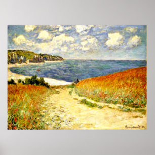 Monet - Path through the Corn at Pourville Poster