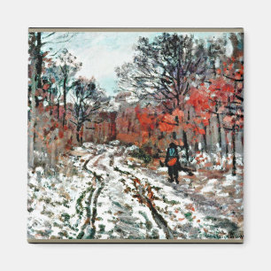 Monet - Path through the Forest, Snow Effect Magnet