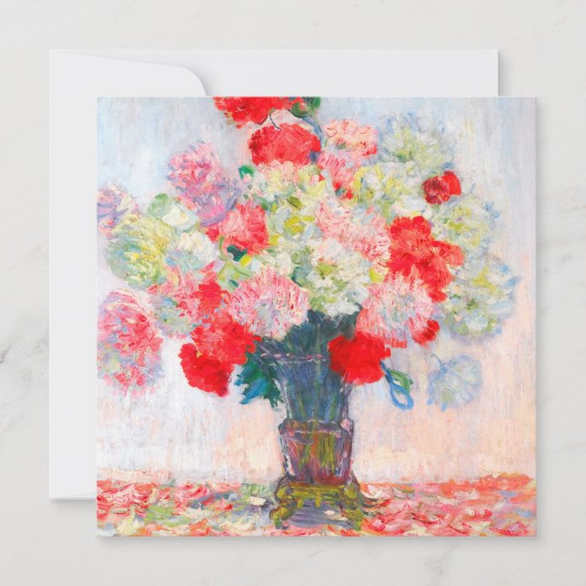 Monet Peonies Invitation (Front)