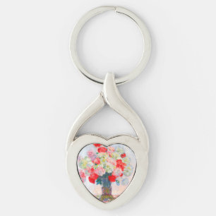 Monet Peonies Key Ring