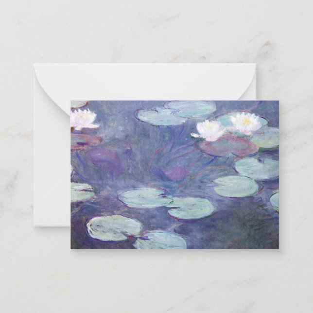Monet - Pink Water-Lilies Card (Front)