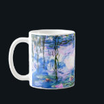 Monet Pink Water Lilies  Coffee Mug<br><div class="desc">A Monet pink water lilies coffee mug featuring beautiful pink water lilies floating in a calm blue pond with lily pads. A great Monet gift for fans of impressionism and French art. Serene nature impressionism with lovely flowers and scenic pond landscape.</div>