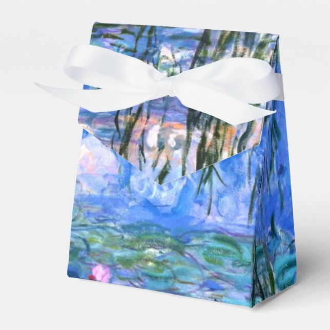 Monet Pink Water Lilies  Favour Box (Front Side)