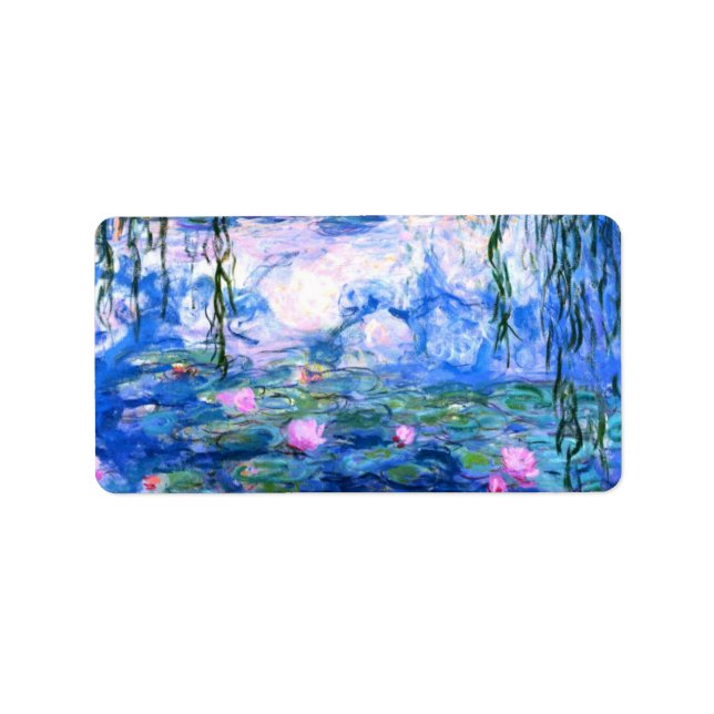 Monet Pink Water Lilies  Label (Front)