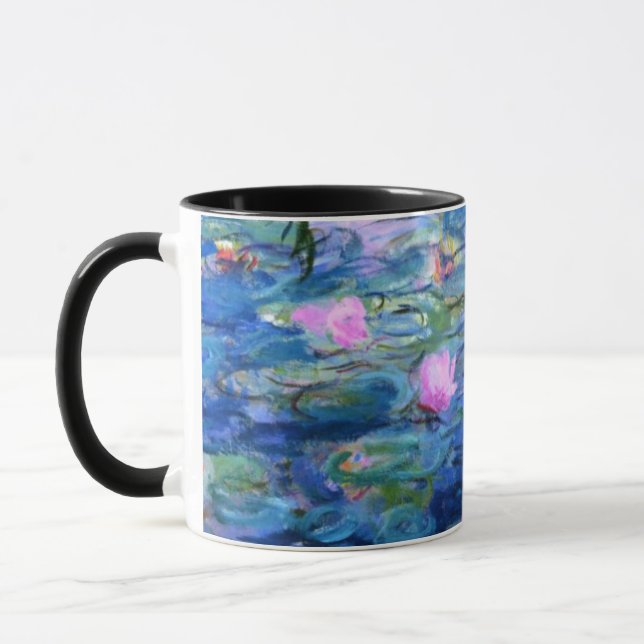 Monet Pink Water Lilies Mug (Left)