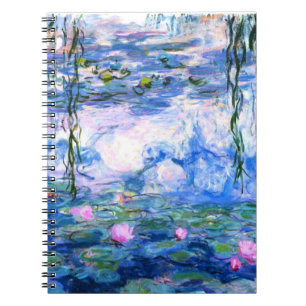 Monet Pink Water Lilies  Notebook