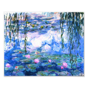 Monet Pink Water Lilies  Photo Print