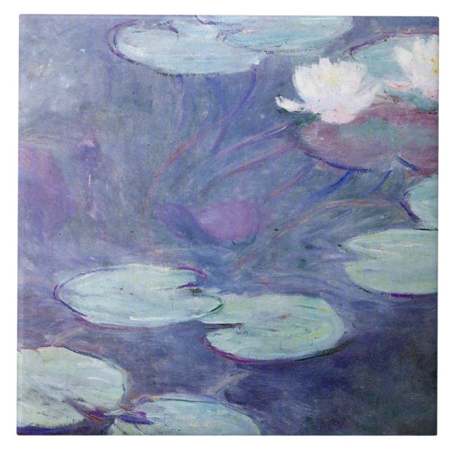 Monet - Pink Water-Lilies Tile (Front)