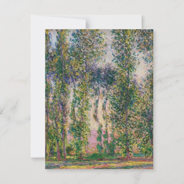 Monet Poplars at Giverny Invitations (Front)