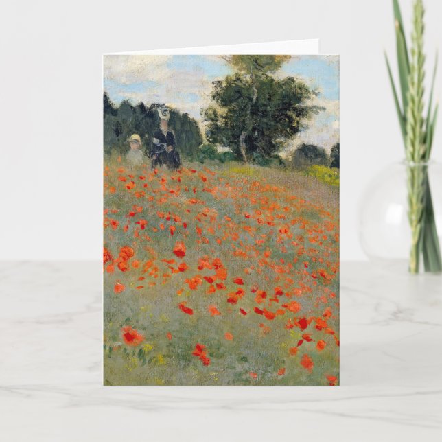 Monet Poppies Greeting Card (Front)
