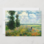 Monet - Poppy Field, Argenteuil Card<br><div class="desc">Poppy Field,  Argenteuil. Famous painting by Claude Monet.</div>