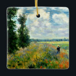 Monet - Poppy Field, Argenteuil Ceramic Ornament<br><div class="desc">Poppy Field,  Argenteuil - Fine art painting by French Impressionist artist,  Claude Monet</div>
