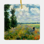 Monet - Poppy Field, Argenteuil Ceramic Ornament<br><div class="desc">Poppy Field,  Argenteuil - Fine art painting by French Impressionist artist,  Claude Monet</div>