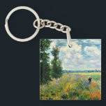 Monet - Poppy Field, Argenteuil Key Ring<br><div class="desc">Claude Monet 1875 painting,  Poppy Field,  Argenteuil</div>