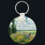 Monet - Poppy Field, Argenteuil Key Ring<br><div class="desc">Claude Monet's famous 1875 painting,  Poppy Field,  Argenteuil.</div>