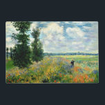 Monet - Poppy Field, Argenteuil, Laminated Place Mat<br><div class="desc">Poppy Field,  Argenteuil,  fine art painting by Claude Monet</div>