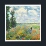 Monet - Poppy Field, Argenteuil Napkin<br><div class="desc">Claude Monet's famous 1875 painting,  Poppy Field,  Argenteuil.</div>