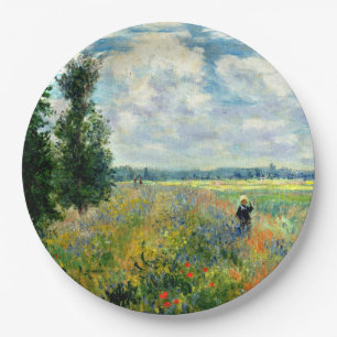 Monet - Poppy Field, Argenteuil Paper Plate