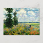 Monet - Poppy Field, Argenteuil Postcard<br><div class="desc">Claude Monet 1875 painting,  Poppy Field,  Argenteuil,  custom-designed postcard,  best seller</div>