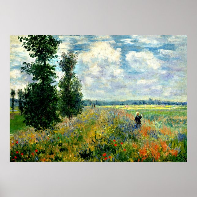 Monet - Poppy Field, Argenteuil Poster (Front)