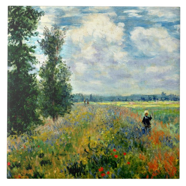 Monet - Poppy Field, Argenteuil Tile (Front)