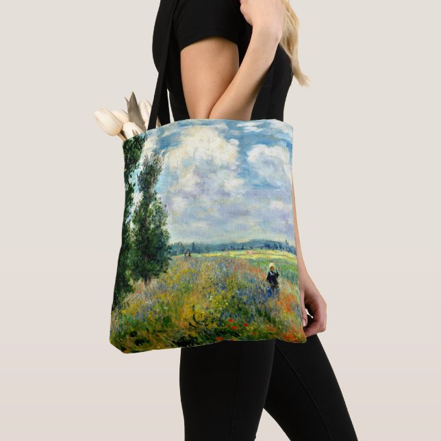 Monet - Poppy Field, Argenteuil, Tote Bag (Close Up)