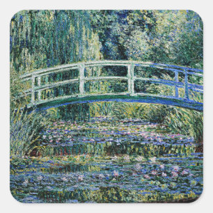 Monet - Poppy Field at Argenteuil Square Sticker