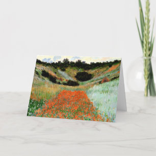 Monet - Poppy Field in a Hollow near Giverny Card