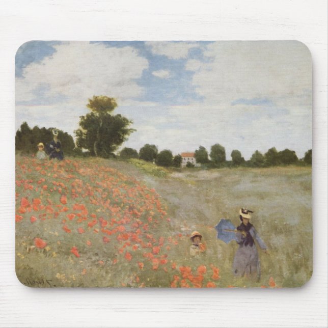 Monet  Poppy Field Mouse Mat (Front)