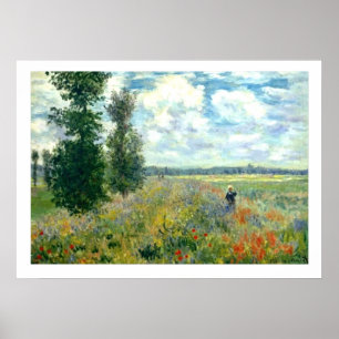 Monet Poppy Field Poster 28x20