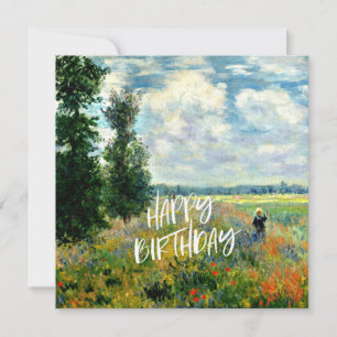 Monet - Poppy Fields, Argenteuil - Birthday wishes