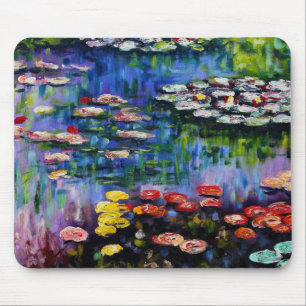 Monet Purple Water Lilies Mouse Pad