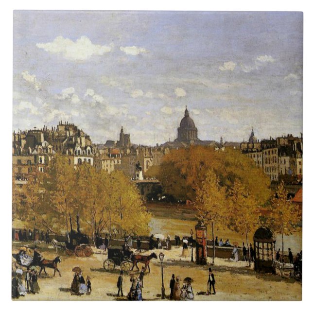 Monet - Quai du Louvre, fine art painting Tile (Front)