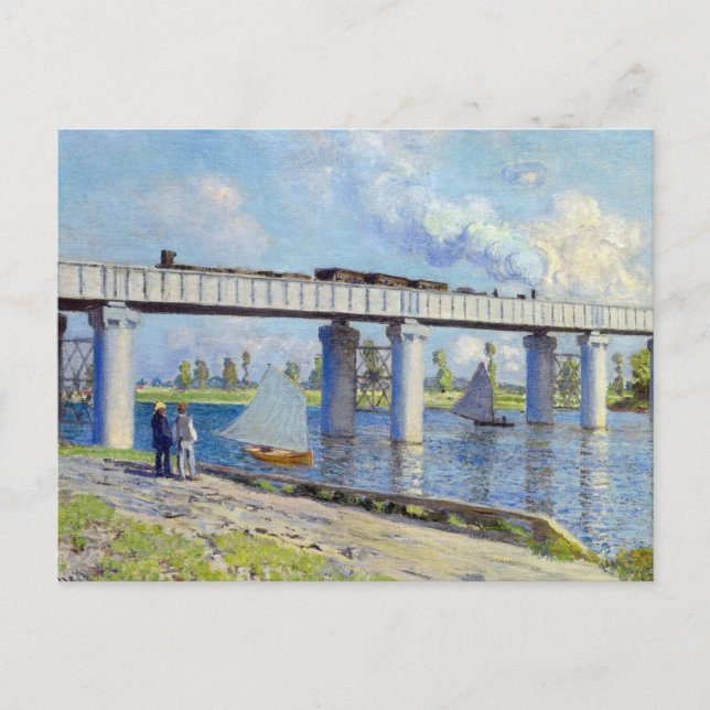 Monet - Railway Bridge at Argenteuil Postcard (Front)