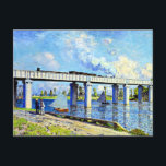 Monet - Railway Bridge at Argenteuil Postcard<br><div class="desc">Claude Monet famous painting,  Railway Bridge at Argenteuil</div>
