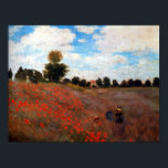 Monet Red Poppy Field Fine Art Print<br><div class="desc">"Wild Poppies, Near Argenteuil" is a beautiful landscape of red poppies painted by French Impressionism artist, Claude Monet, in 1873. The Large Size is the original size Monet used to paint this landscape. It is being shown here using the Large Size on Platinum Glossy UV Canvas media. The original art...</div>