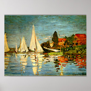 Monet - Regatta at Argenteuil, Impressionism Poster