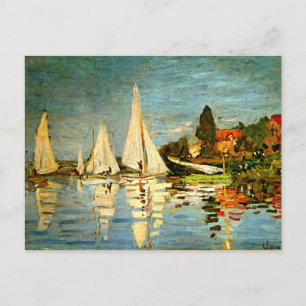Monet, Regattas at Argenteuil Postcard