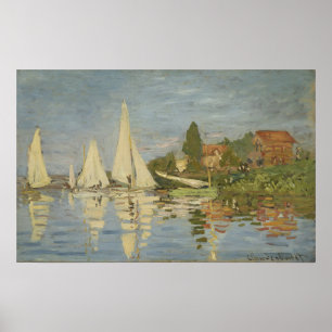 Monet - Regattas At Argenteuil Poster