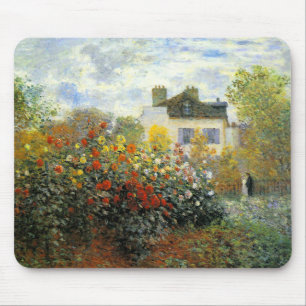 Monet Rose Garden Mouse Pad