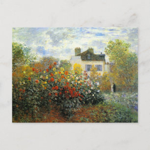 Monet Rose Garden Postcard