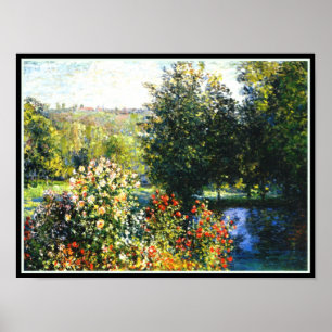Monet - Roses in the Garden at Montgeron, fine art Poster