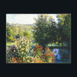 Monet - Roses in the Garden at Montgeron,  Postcard<br><div class="desc">Roses in the Garden at Montgeron,  colourful floral painting by French artist Claude Monet</div>