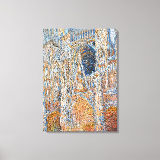 Monet - Rouen Cathedral, the Facade in Sunlight Canvas Print (Front)