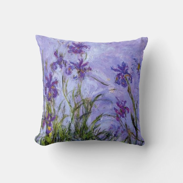 Monet’s Lilac Irises Cushion (Front)